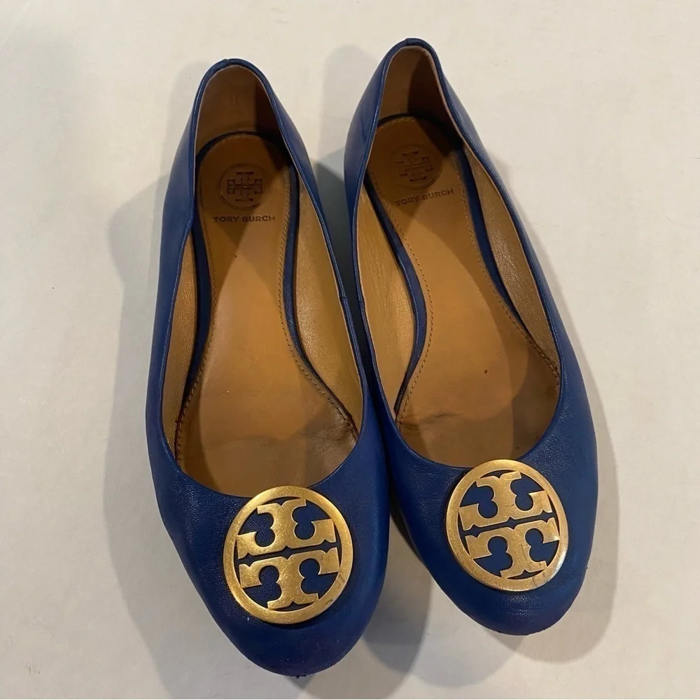 Tory Burch Blue Ballet Flats